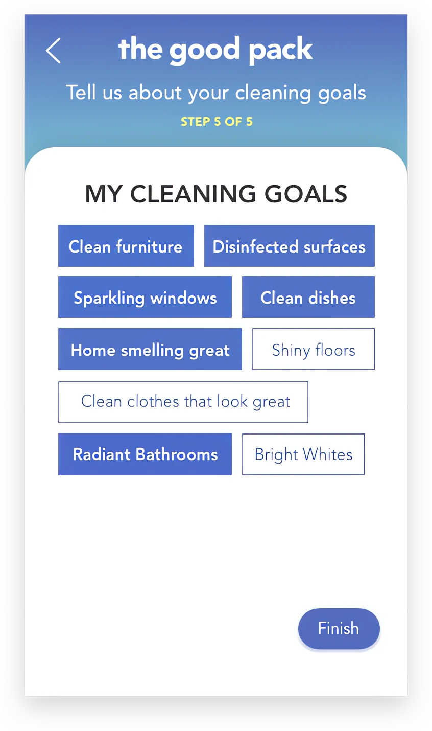 Product preference settings