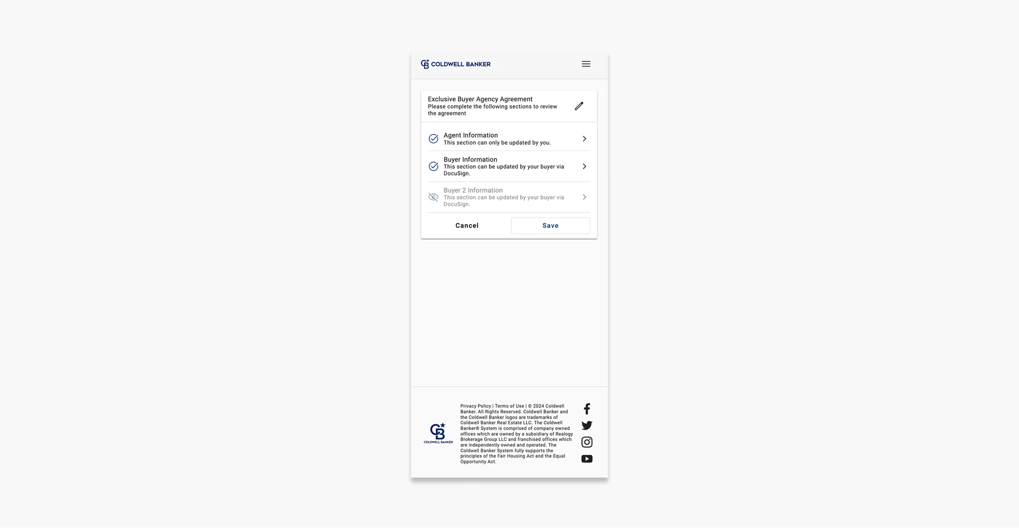 Original second buyer pattern with a hidden toggle