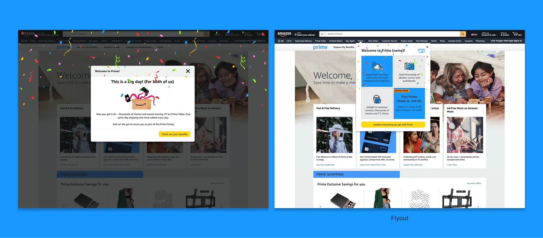 Onboarding messaging on desktop